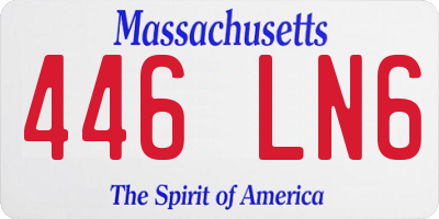 MA license plate 446LN6
