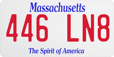 MA license plate 446LN8