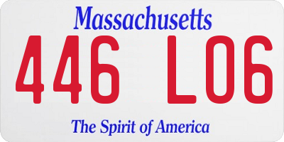 MA license plate 446LO6
