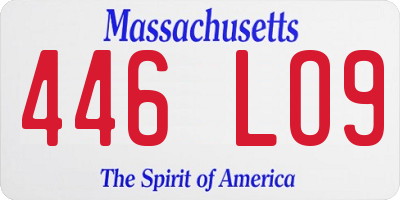 MA license plate 446LO9