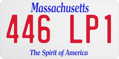 MA license plate 446LP1