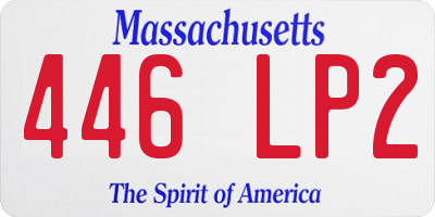MA license plate 446LP2