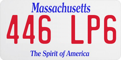 MA license plate 446LP6