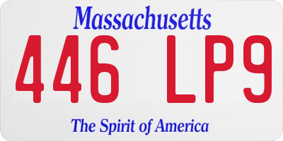 MA license plate 446LP9