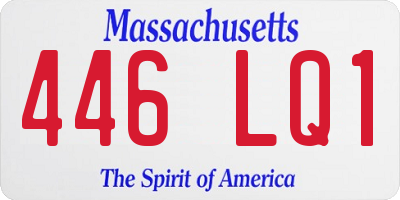 MA license plate 446LQ1