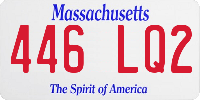 MA license plate 446LQ2