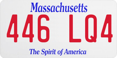 MA license plate 446LQ4