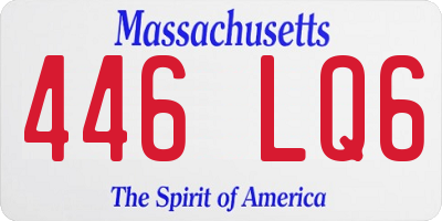 MA license plate 446LQ6
