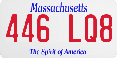 MA license plate 446LQ8