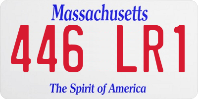 MA license plate 446LR1