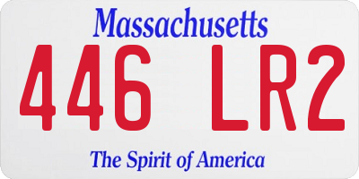 MA license plate 446LR2
