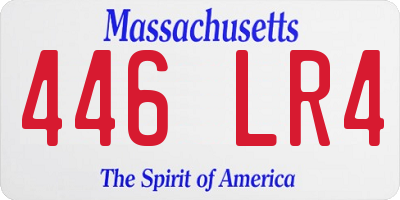MA license plate 446LR4