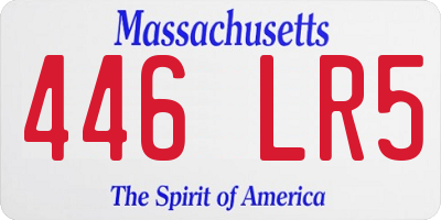 MA license plate 446LR5