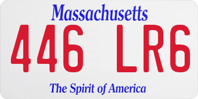 MA license plate 446LR6