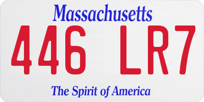 MA license plate 446LR7