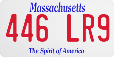MA license plate 446LR9