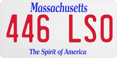 MA license plate 446LS0