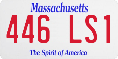 MA license plate 446LS1