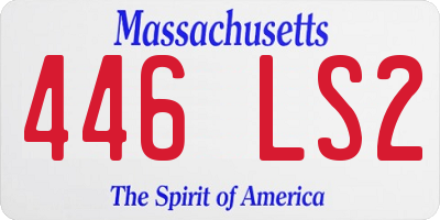 MA license plate 446LS2