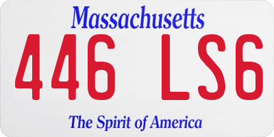 MA license plate 446LS6