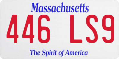 MA license plate 446LS9
