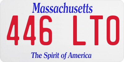 MA license plate 446LT0