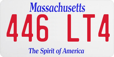 MA license plate 446LT4