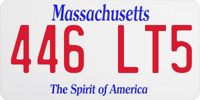 MA license plate 446LT5