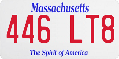 MA license plate 446LT8