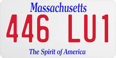 MA license plate 446LU1