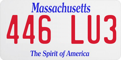 MA license plate 446LU3
