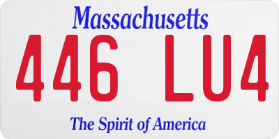 MA license plate 446LU4