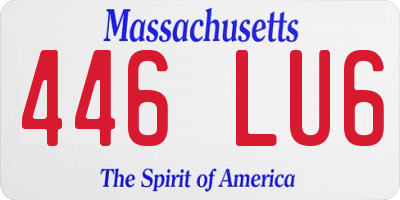 MA license plate 446LU6