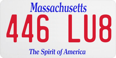 MA license plate 446LU8