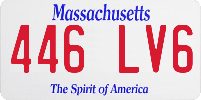 MA license plate 446LV6