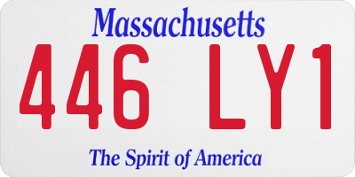MA license plate 446LY1