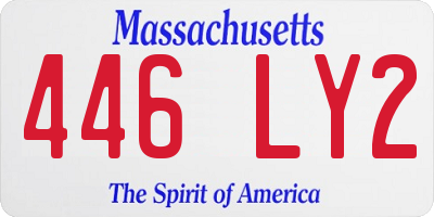 MA license plate 446LY2