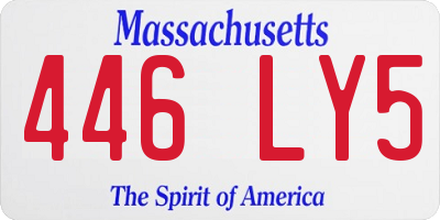 MA license plate 446LY5