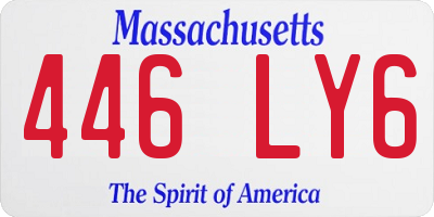 MA license plate 446LY6
