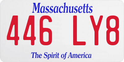 MA license plate 446LY8