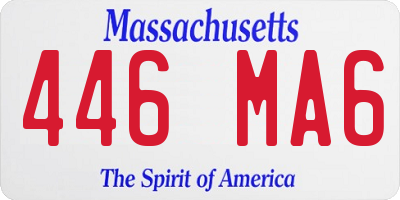 MA license plate 446MA6