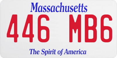 MA license plate 446MB6