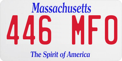 MA license plate 446MF0