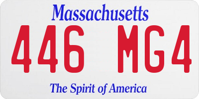 MA license plate 446MG4