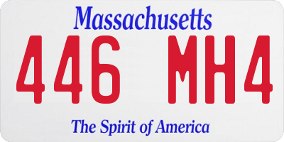 MA license plate 446MH4