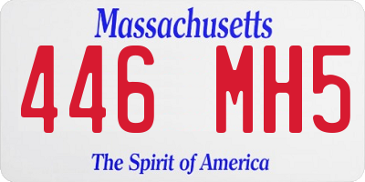 MA license plate 446MH5