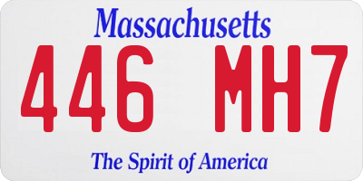 MA license plate 446MH7