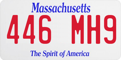 MA license plate 446MH9