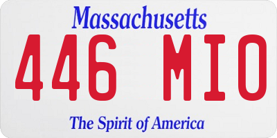 MA license plate 446MI0