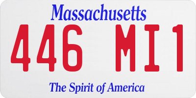 MA license plate 446MI1
